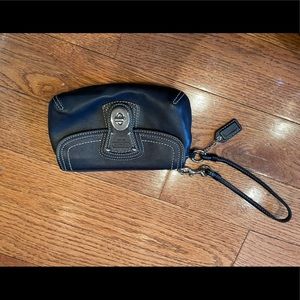 Coach black wristlet